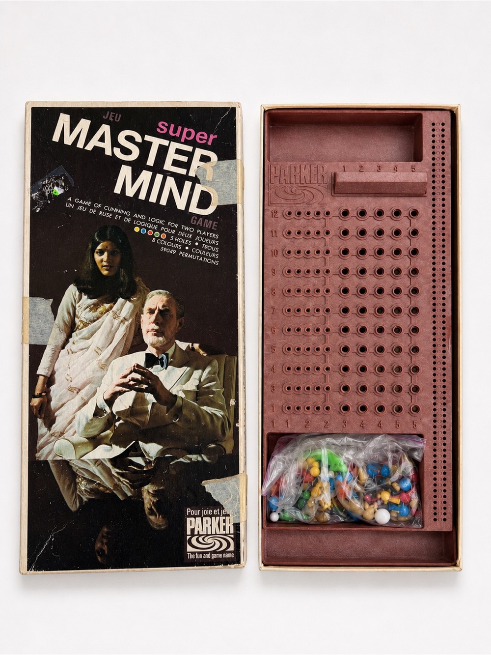 Vintage 1970s Parker Brothers Super Mastermind Strategy Board Game